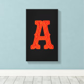 Letter "A" Neon Light Monogram Leinwanddruck (Insitu (Holzboden))