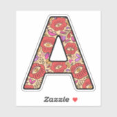 Letter A Pattern Custom-Cut Vinyl Sticker (Blatt)