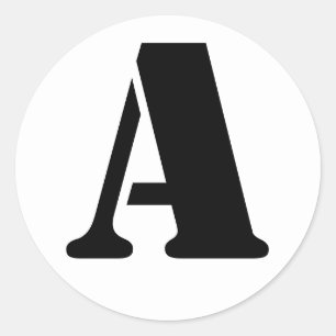 Letter A Stencil Alphabet von Janz White Runder Aufkleber