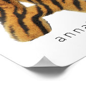 Letter A Tiger Fur Poster (Ecke)