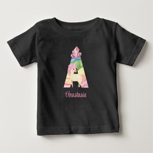 Letter A Unicorn-T - Shirt (Vorderseite)