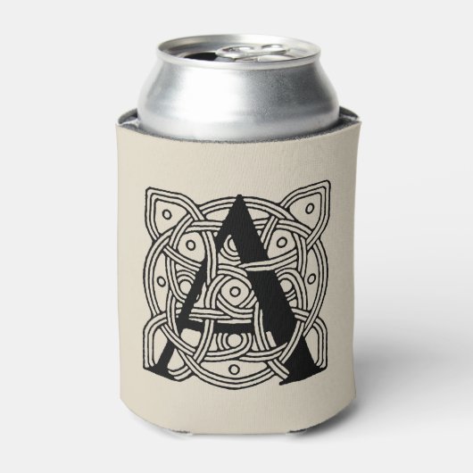 Letter A Vintag Celtic Knot Monogram Dosenkühler (Kanne Vorderseite)