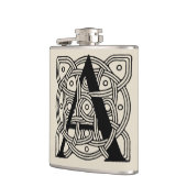 Letter A Vintag Celtic Knot Monogram Flachmann (Links)