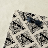 Letter A Vintag Celtic Knot Monogram Strandtuch (Beispiel)