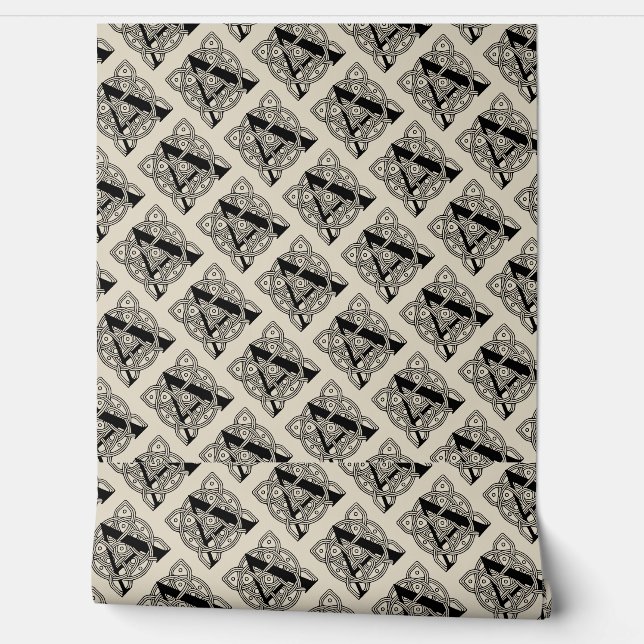 Letter A Vintag Celtic Knot Monogram Tapete (Abrollen)