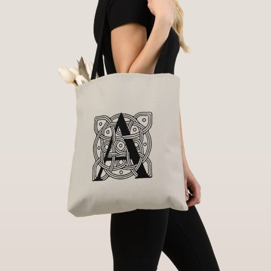Letter A Vintag Celtic Knot Monogram Tasche (Von Nahem)