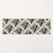 Letter A Vintag Celtic Knot Monogram Yogamatte (Rückseite (Horizontal))