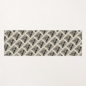 Letter A Vintag Celtic Knot Monogram Yogamatte (Vorderseite (Horizontal))