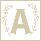 Letter A White + Neutral ABC Alphabet Baby Blocks Aufkleber (Vorderseite)