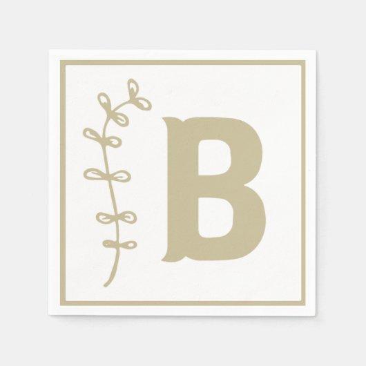 Letter B Alphabet Blockgeschlechtsneutral Babydusc Serviette (Vorderseite)