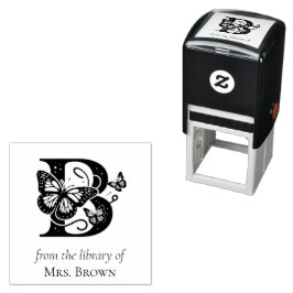 Letter B Butterfly Monogramm aus der Bibliothek Permastempel