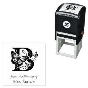 Letter B Butterfly Monogramm aus der Bibliothek Permastempel