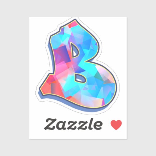 Letter B - Color Mix Aufkleber (Blatt)