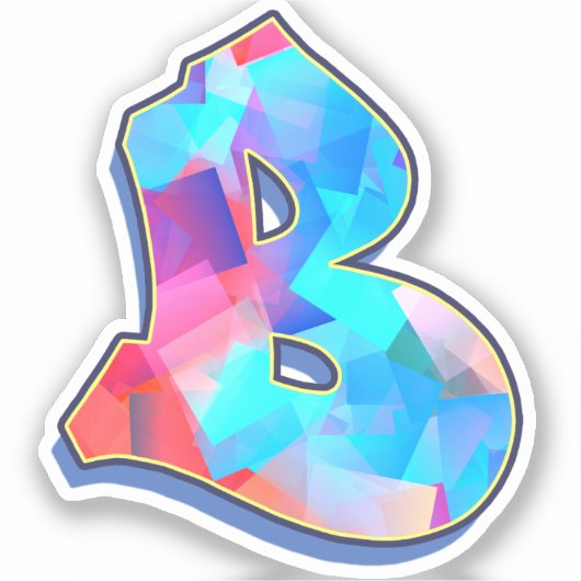 Letter B - Color Mix Aufkleber (Vorderseite)