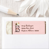 Letter B Cupcake Business Address Mailing Labels (Insitu)