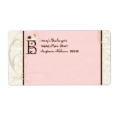 Letter B Cupcake Business Address Mailing Labels (Vorne)