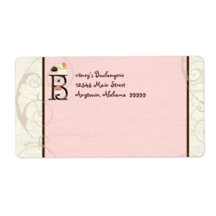 Letter B Cupcake Business Address Mailing Labels