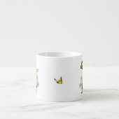 Letter B Floral Butterfly Monogramm Espressotasse (Vorderseite)
