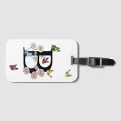 Letter B Floral Butterfly Monogramm Gepäckanhänger (Vorderseite (Horizontal))