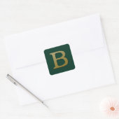 Letter B Gold Square Sticker (Umschlag)