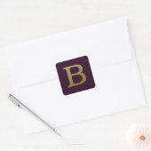 Letter B Gold Square Sticker (Umschlag)