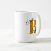 Letter B Golden Monogramm  Kaffeetasse (VorderseiteRechts)
