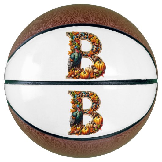 Letter B in Thanksgiving style Basketball (Vorderseite)