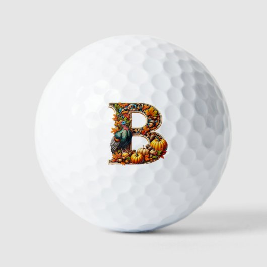Letter B in Thanksgiving style Golfball (Vorderseite)