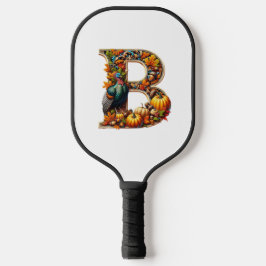 Letter B in Thanksgiving style Pickleball Schläger