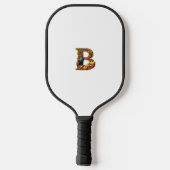 Letter B in Thanksgiving style Pickleball Schläger (Rückseite)