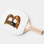 Letter B in Thanksgiving style Tischtennis Schläger (Seitenansicht)