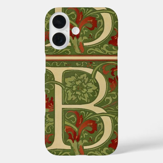 Letter B Mitte des Jahrhunderts Alphabet Jugendsti Case-Mate iPhone Hülle (Rückseite)
