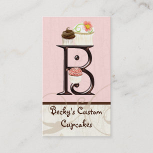 Letter B Monogram Desserery Business Cards Visitenkarte