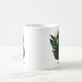 Letter B Monogram Gold Foil Tropical Personalisier Kaffeetasse (Mittel)