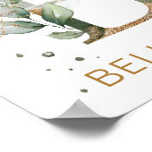 Letter B Monogram Green & gold foliing Kinderzimme Poster (Ecke)