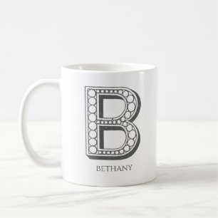 Letter B Monogram Modern Name Kaffeetasse