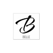 Letter B Monogram Personalisierte Gummi-Briefmarke Gummistempel (Prägung)