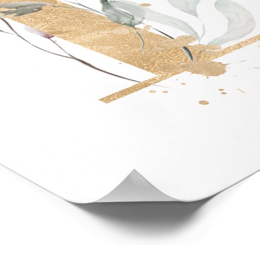 Letter B Monogram Poster (Ecke)