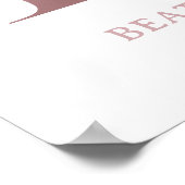 Letter B Monogram Watercolor Rose Florals Kinderzi Poster (Ecke)