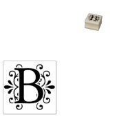 Letter B Monogramm Gummistempel (Stempel)