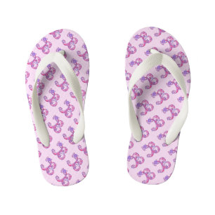 Letter B Monogramm umdrehe Flop-Elemente Kinderbadesandalen