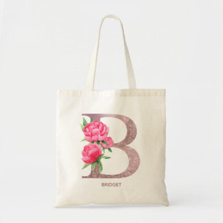 Letter B Personalisierter Name Monogramm Brautpaar Tragetasche