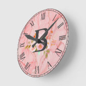 Letter B Runde Wanduhr (Winkel)