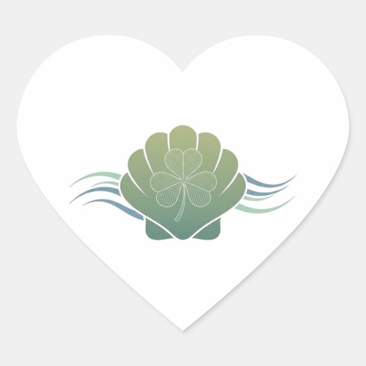 Letter B Shamrock Green Beer Glass - St. Patrick  Herz-Aufkleber (Vorderseite)