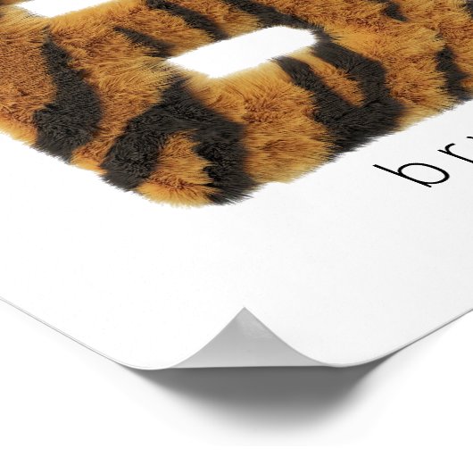 Letter-B-Tigerfell Poster (Ecke)