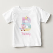 Letter B Unicorn Baby T - Shirt (Vorderseite)
