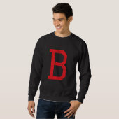 Letter B Uppercase Alphabet Initial Classic School Sweatshirt (Vorne ganz)