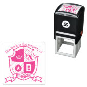 Letter B Wappen individuelle Name Einhornbibliothe Permastempel (Beispiel)