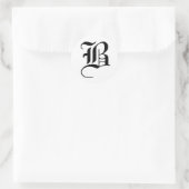 Letter B Wedding Alphabet von Janz White Runder Aufkleber (Tasche)