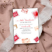 Letter Briefmarke Sweetheart Valentine Baby Dusche Einladung